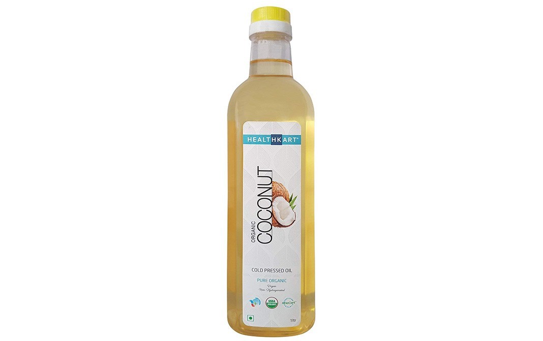 Healthkart Organic Coconut Cold Pressed Oil   Bottle  1 litre